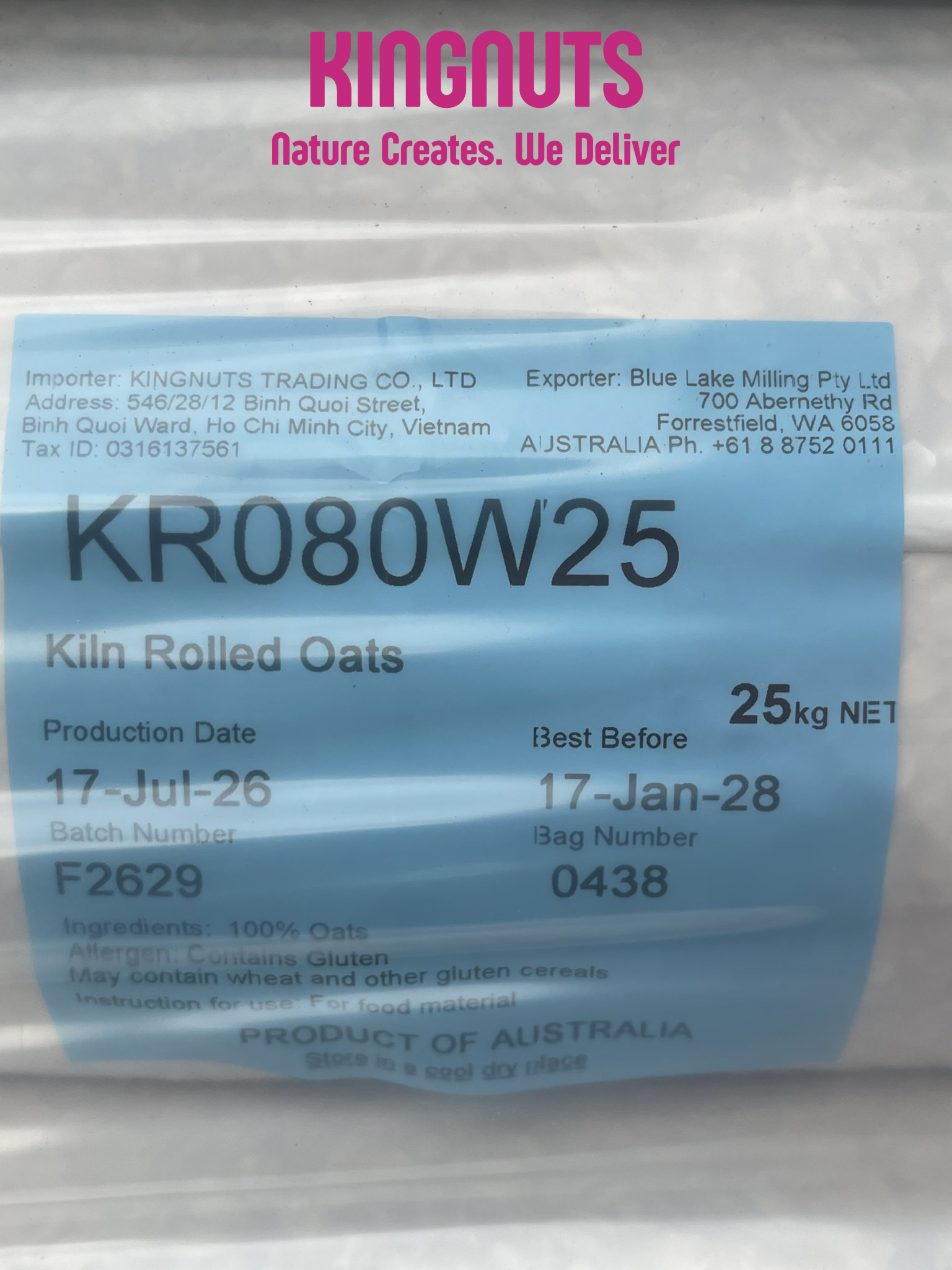 Yến mạch cán dẹt BLM – 0.8mm (Rolled Oats BLM)